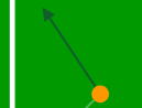 Green arrow extending from the ball symbol.